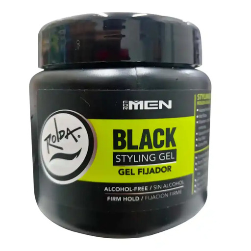 Rolda Gel Fijador Sin Alcohol Black 120gr