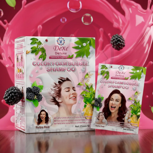 Shampoo Dexe retro red colorante para cabello caja x 10 unds